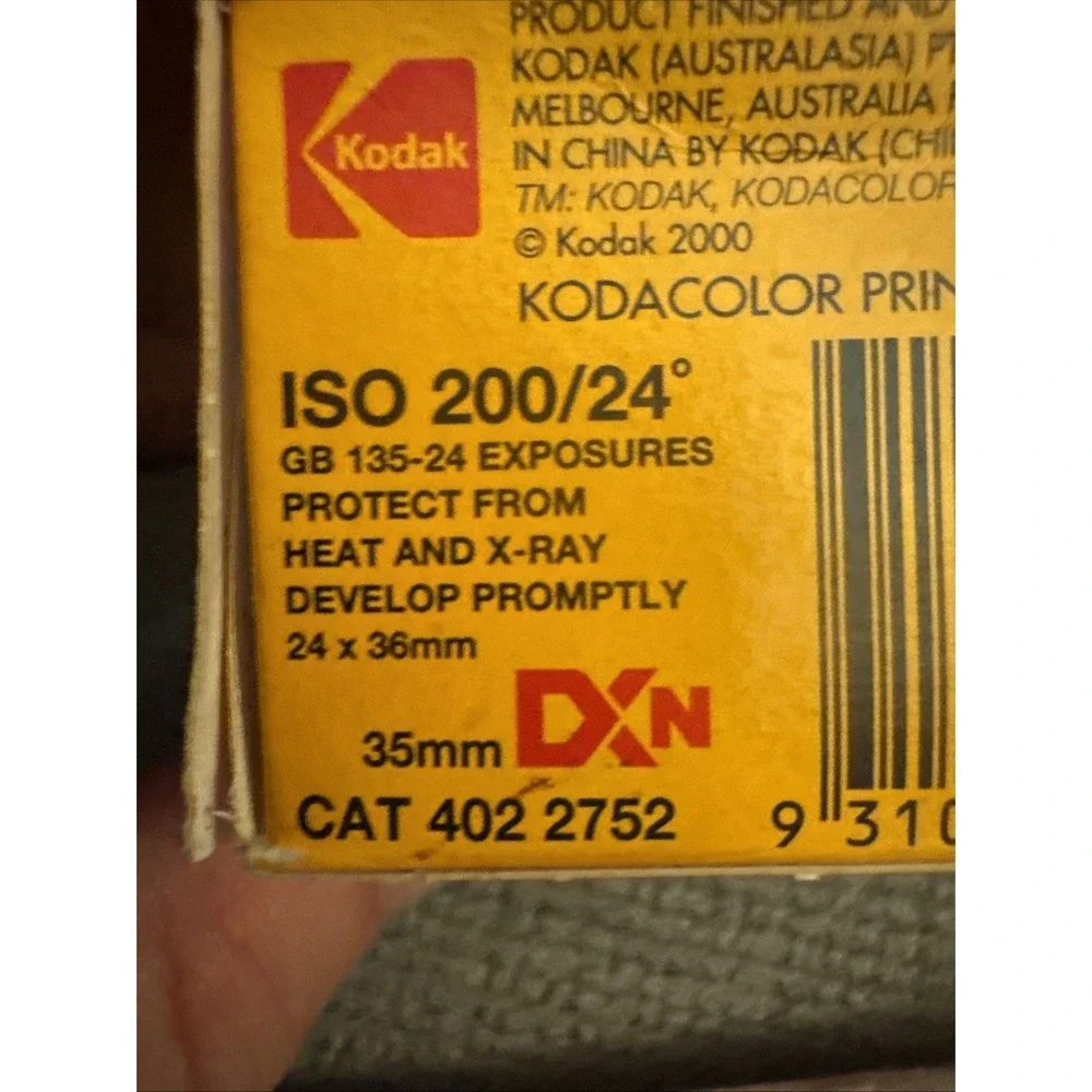 NOS Kodak Gold 200‎ Speed 35MM Film Color Print 24 Exposure Expired 8/04